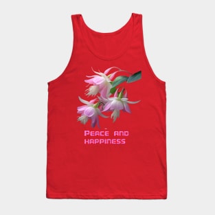 Peace and happiness Flowers Art designs. Tank Top